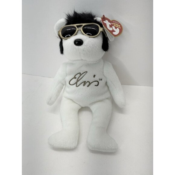 Ty Beanie Baby Viva Las Beanies the Elvis Bear Plush 2008 Walgreen's Exclusive - Picture 1 of 12